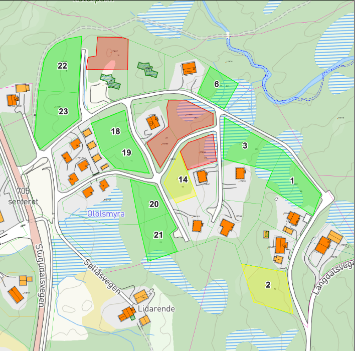 Boligtomter Søliåsen - Klikk for stort bilde